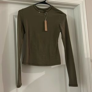 Skims cotton jersey long sleeve nwt